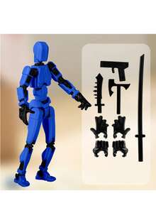 1 pieza Muñeca con 13 articulaciones móviles, Modelo de muñeca robot, Muñeca de bloques de construcción, Muñeca impresa en 3D, Regalo ideal - Multicolor - Ver 8