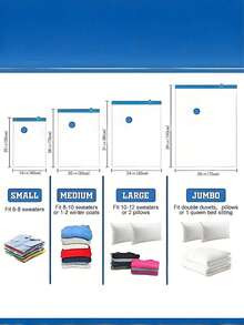 10/9/5/1真空收纳袋 旅行压缩袋 透明压缩袋 夏季衣物收纳袋 PVC防水收纳袋 防虫防霉收纳袋 - 彩色 - 查看 5