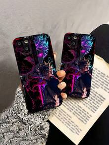 Funda para teléfono Black Clover Asta Power Element, compatible con  fundas para celular ,  16Pro Max,    11 ,   13,   12,  Fabricada en silicona TPU, ofrece protección contra golpes y caídas, además de una excelente sensación al tacto. Es el regalo ideal para familiares, amigos y seres queridos. - Negro - Ver 4