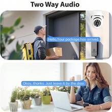 2pcs 1080P Home Security Cameras – 2.4GHz WiFi Indoor/Outdoor Surveillance Cameras, Baby Monitor, Dog Camera, 24/7 Recording, Two-Way Audio, Night Vision, 360° AI Motion Detection, Cloud/SD Storage, Suitable For Babies/Elders/Pets/Nannies/Cats/Dogs - White - View 5