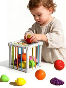 1pc Baby Early Education Sensory Intelligent Toy Fruit Set, Focus Training Sesele Puzzle Toy