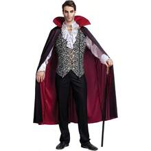 Spooktacular Creations Halloween Men Vampire CostumeHalloween Men's Vampire Cape Dracula Costume Men TAOWKI1 - 銀色+小號 - 查看 2