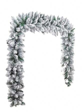 1 pieza Guirnalda navideña con escarcha de 6 pies - Decoración navideña de pino y cedro con escarcha para chimenea, escaleras, árbol de Navidad, guirnalda navideña artificial con piñas falsas y bayas rojas - Estilo clásico de metal y plástico para decoración invernal interior, resistente a las llamas de PVC, centro de mesa para comedor, decoraciones navideñas, decoración del hogar en Navidad, regalos de Navidad, adornos para el árbol de Navidad