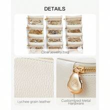 Almacenamiento de joyas pequeas para viajes - 12 piezas de color blanco - Ver 6