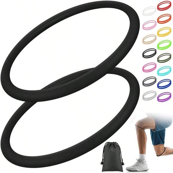 Silicone Patella Knee Band Basketball Patella Tendon Support Knee Pain Running Tendon Brace Support Strap2, Black,