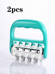 1pc Electroplated Massage Roller, Releases And Breaks Down Fat Lumps, Lymphatic Drainage Massage Roller, Deep Tissue Muscle Massage Roller, Handheld Body Massage Tool For Legs, Shoulders And Back,School,Back To School,Travel,Travel Essentials,Home Essentials,Spa,Massage Tool,Massage,Massager,Spa