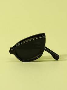 2pcs Kids Retro Foldable Eyeglasses Set, Fashionable Y2K Novelty Decorative Glasses, Suitable For Boys And Girls Daily Wear, Photo Shoot, Graduation, Back To School, Valentine's Day Gift