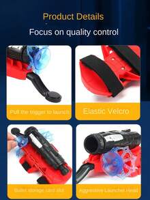 Spider Launcher Toy With Suction Cup - Hero Wrist Launcher, Shoots Web - Spider Web Shooter Toy - Spider Hero Soft Dart Launcher, Spider Web Shooter Glove - High-Tech Toy (Note: One With Glove, One Without), Toy, Web Shooter - Multicolor - View 7