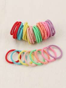 50 piezas de gomas de pelo elásticas doradas de 3 mm, gomas de pelo sin costuras con brillo, accesorios básicos para el cabello, gomas de pelo y gomas de pelo, cuerda para el cabello, accesorios para coleta, ropa de gimnasio, deporte, carrera, bandas de goma, scrunchies, festival, fiesta - Multicolor - Ver 4