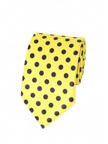 A Yellow Polka Dot Hand-Tied Tie For Both Men And Women Is Suitable For Casual Street Business Party Daily Life - Multicolor - View 2