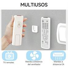 QianMu 6 Piezas Soporte Magnéticos para Organizador de Control Remoto, Soporteíble Autoadhesivo para Montaje Pared, porta Controles Tv, porta Router, Controles, Objetos Pequeños (Negro) - blanco - Ver 4