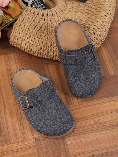 Girls' Soft Cork Bottom Slip-On Shoes, Retro Fashion Casual Loafers, All Season