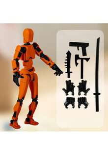 1 pieza Muñeca con 13 articulaciones móviles, Modelo de muñeca robot, Muñeca de bloques de construcción, Muñeca impresa en 3D, Regalo ideal - Multicolor - Ver 9