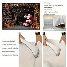 1pc Christmas Background Banner - A Scene Of Santa Claus And Reindeer, Perfect For Christmas-Themed Parties, Anniversaries, Photo Booth Props, General Celebrations, Family Gatherings, Christmas Decorations, And Holiday Parties