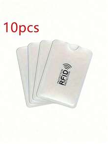 10pcs/20pcs RFID Silver Card Holder Protects Against Demagnetization Credit Card Bank Card Identity Card Holder Shields Against Scanning Anti-Magnetic Anti-Theft Anti-Skimming Card Cover Credit Card Sticker Card Sticker Card Cover Credit Card Cover Protector Sleeves Waterproof Card - Multicolor - View 8