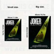 1 PC JOKER Decorative Poster, Framed Wall Art, Modern Decor For Bedroom, Office, Living Room, Cafe, Bar, Dorm, Popular Halloween And Christmas Gift, Holiday Decor, Frameless Decor