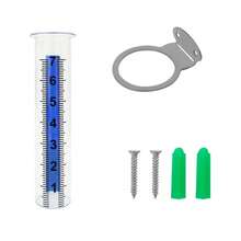 1件跨境新款户外雨量计，专业户外降雨量测量工具！采用耐用塑料材质，防晒防雨，适合户外环境，刻度清晰，读数精准，轻松监测降雨量。适用于园艺灌溉参考、气象记录等场景，便携易安装，是家庭园艺和气象爱好者的实用测量设备。