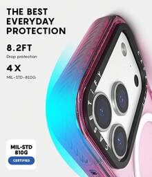 Impact  17 Case [Slim/Compatible With Magsafe / 8.2 Ft. 4X Military Grade Drop Protection] - Clown Kitty - Clear Black2025 - Cheetah Paradise Pink - Xem 4