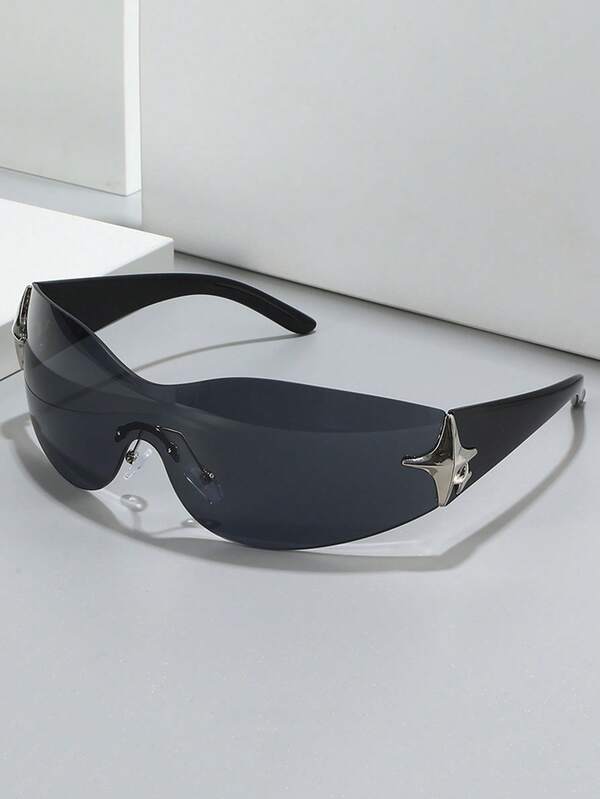 Men's And Women's Fashion Glasses Star Decoration Package Y2K Fashion Glasses Suitable For Travel Or Beach And Club Parties, Parties, Sports Fashion Glasses Bohemian Style Fashion Glasses, Christmas, Valentine's Day Gifts