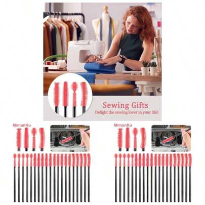 Sewing Cleaning Brushes - 20 PCS Reusable Silicone Dense Bristles Clean Brush Internal And Spool Area