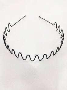 1pc Basic Black Headband, Simple & Suitable For Daily Use, Outdoor, Bathroommen Hair Styling Tool, Headbands Men, Men Accessories, Wave Headband, Accessories For Man, Baseball Accessories