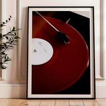 [Áp phích nhạc cổ điển] 1 tấm áp phích nhạc không khung hiện đại tối giản - Nghệ thuật đĩa than màu đỏ tía đậm, in màu rực rỡ, chất liệu bền - Tranh in trên vải dành cho người yêu âm nhạc và người đam mê âm thanh cổ điển, nghệ thuật treo tường âm nhạc, tác phẩm nghệ thuật phòng ngủ, phòng khách, trang trí văn phòng tại nhà - Nhiều màu - Xem 1