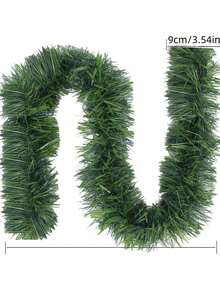 1 pieza 2/3/5 M Enredadera de Navidad artificial verde - Follaje falso suave y grueso, ideal para decoración del hogar, perfecto para coronas de estilo rústico, base de corona de Navidad artificial, guirnalda de Navidad, decoraciones navideñas, guirnalda de árbol de Navidad artificial, para decoración navideña del hogar y al aire libre, perfecto para árboles de Navidad, patios y talla grande decoración de invierno