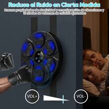 Máquina de Boxeo con Música Bluetooth Inteligente, Velocidad y Volumen de Práctica Ajustables, Máquina de Boxeo de Pared con Guantes de Boxeo - 1 - Ver 2