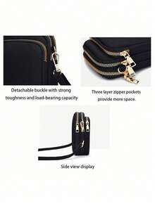 Ví cầm tay mini in chữ cái hoa cúc A-Z, túi đeo vai nhỏ hai khóa kéo với dây đeo điều chỉnh được, thích hợp đựng điện thoại, túi đeo tay, ví đựng tiền xu, ví đựng tiền mặt, ví dọc nhiều khóa kéo, lý tưởng cho chạy bộ, leo núi, du lịch, mua sắm, đạp xe và các hoạt động thể thao ngoài trời. Cũng là một món quà tuyệt vời cho Halloween, Giáng sinh và Lễ Tạ ơn. - Nhiều màu - Xem 8