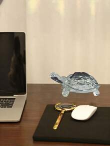1pc Charming Transparent Sea Turtle Statue - A Healthy Blessing Decor, High Transparency, Cute Home Accessory For Sea Turtle Lovers, Sea Turtle Decor, Sea Turtle Statue, Sea Turtle Gift, Home Decor Statue, Unique Home Decor, Mini Statue, Small Ornament