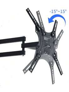 Supporto da parete universale per TV, supporto girevole per TV salvaspazio, snodo meccanico flessibile, adatto per TV e monitor piatti e curvi, incluse tutte le viti di montaggio