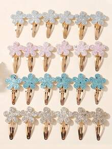 24个/套闪亮星星发夹，精心制作，缀以闪耀亮片，在阳光下熠熠生辉。耐用的金色发夹可轻松固定头发，无论是甜美公主风还是休闲日常造型，都能完美搭配，为您的发型增添活力与浪漫气息，是年轻女孩的理想配饰。 （关键词：发夹、发卡、发夹、女士发饰、头饰、发卡） - 彩色 - 查看 5