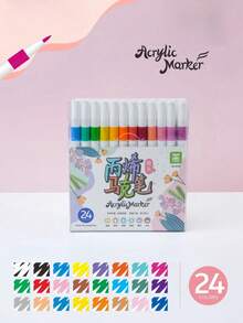 New 12/24/36/60/72 Color Large Capacity Acrylic Marker With Soft Tip, Suitable For Beginners To Draw, Easy And Fast Color. Birthday Presents For Friends, School Drawings, Back To School,Christmas Gifts,School Supplies,Art Supplies