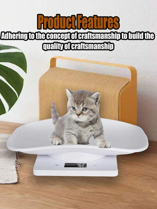  [Bestseller] 1 pièce Petite balance pour animaux de compagnie en matériau ABS facile à nettoyer, 10 kg, précise à 1 g, écran LED numérique, conception séparée, petite taille, pratique pour le rangement, prend en charge plusieurs unités de g, ml, oz, lb:oz pour un changement rapide, retrait du poids en un clic, convient pour peser divers articles et petits animaux (pile non incluse)