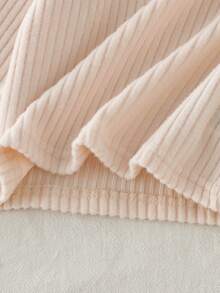 3pcs Girls Casual Fluffy Hooded Long Sleeve Jacket, Solid Color Long Sleeve Top And Pants Set, Autumn/Winter - Coffee Brown - View 9