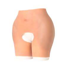 Plus Size Women's High Waist Tights Silicone Panties Artificial Open Crotch Hip Lifter Butt Bum Lift Shaper Shapewear Leggings