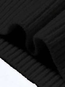 ANDREILEE 男士休闲纹理圆领毛衣，宽松保暖套头衫，适合春、秋、冬三季穿着。 - 黑色 - 查看 7