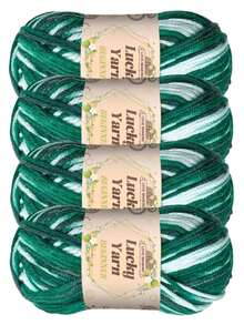 4 件套渐变色亚克力纱线套装，分段染色，适用于编织包袋、围巾、披肩、服装和其他工艺品、DIY 钱包制作 - 彩色 - 查看 14