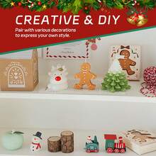 10/5/1 Pieza Vela de Navidad con diseño de hombre de jengibre, vela aromática de cera estilo navideño, decoraciones navideñas, regalos de Navidad