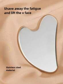 Tấm Gua Sha kim loại hình trái tim bằng thép không gỉ, dụng cụ Gua Sha gương 304, tấm Gua Sha massage lưng tại nhà - Nhiều màu - Xem 7