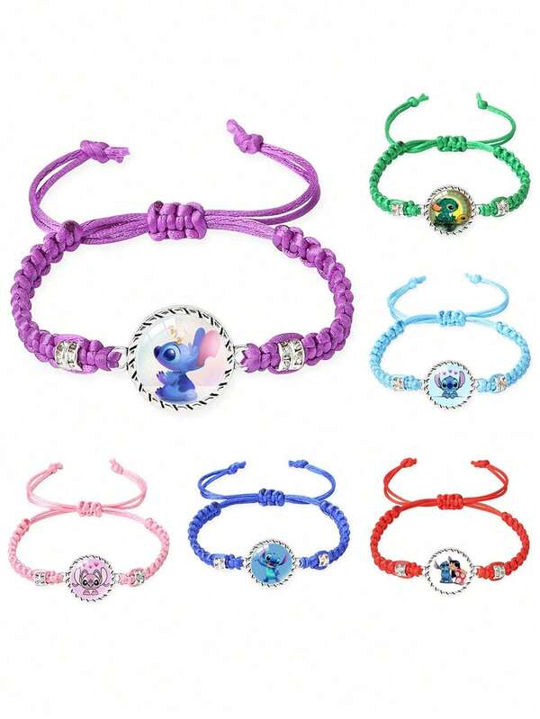 أساور كرتونية بتصميم أنمي ستيتش، اكسسوارات لحفلات الأنمي، أساور قابلة للتعديل بصور ستيتش وليلو، أساور للأزواج، هدايا صغيرة لعيد الميلاد