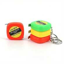 1/4/5/6/8/10 件装钥匙扣卷尺迷你测量卷尺功能性口袋卷尺可伸缩公制英制建筑派对礼品生日日常使用，小型卷尺钥匙扣功能性迷你可伸缩测量卷尺，礼品，1米/3英尺，4种颜色 - 多色 - 查看 12