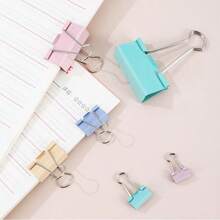 1 Box Assorted Color Small/Medium/Large Paper Clips, Multipurpose Office Supplies, School & Home Use, Decorative Stationery, Diary Accessories, Office Desk Decor - Random - View 3