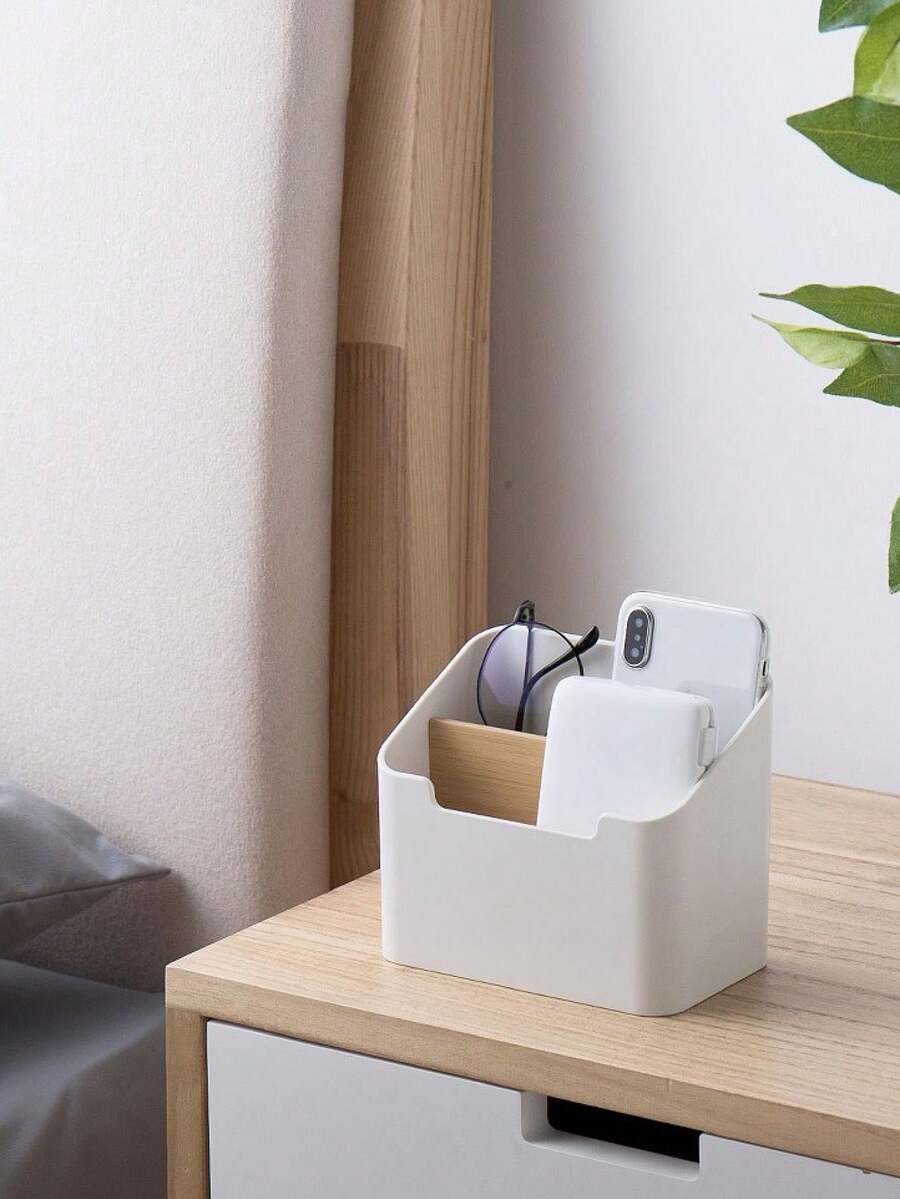 1 Compartment Storage Box - Creative Multi-Functional Desktop Organizer For Cosmetics, Makeup Brushes, Stationery, And Remote Controls. Christmas - Multicolor - View 1