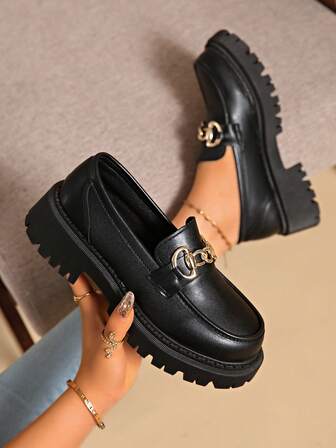 2025 春秋新款厚底牛津鞋 JK 皮鞋 玛丽珍鞋 女士一脚蹬乐福鞋