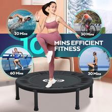 Trampolín de Fitness Portátil,Trampolín de Ejercicio 40 Pulgadas,con Base de 6 Patas y 30 Resortes y 1 Cintas Bandas Resistencia Elásticas Ejercicio de Gimnasio Aeróbico Resitente y Duradero - 1 - Ver 4