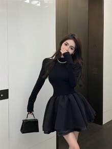 Women Long Dresses - Black - View 2