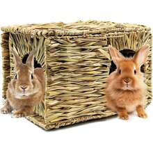 Large Woven Rabbit Nest, Handmade Foldable Hide-Away House, Suitable For Guinea Pigs, Rabbits, Ferrets, Breathable Play Bed - Multicolor - View 2