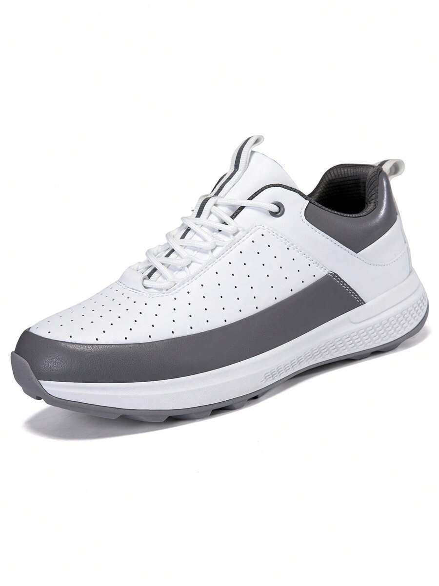 Neue Herren Golfschuhe, bequeme Leder Golf Trainingsschuhe, hochwertige Outdoor Einfarbige Herren Golf Sportschuhe