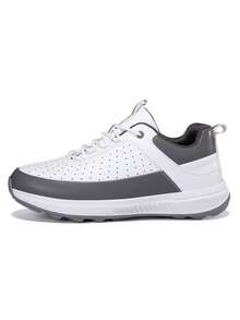 Neue Herren Golfschuhe, bequeme Leder Golf Trainingsschuhe, hochwertige Outdoor Einfarbige Herren Golf Sportschuhe